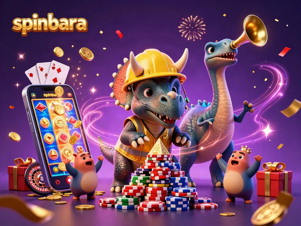 Experience lively spins and jackpots at Spinbara with thrilling casino elements and dynamic characters.