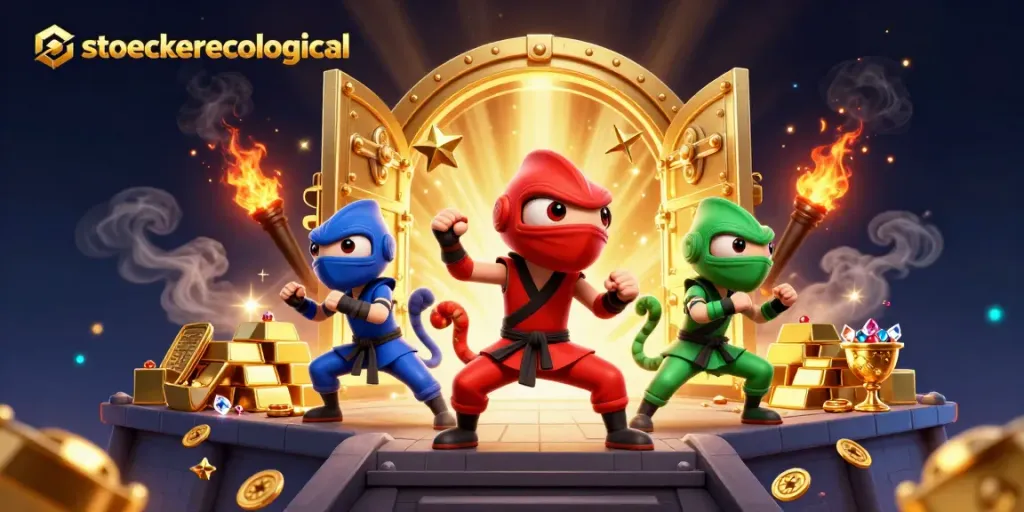 Engaging stoeckerecological moment capturing ninja chameleons in a dynamic casino-themed fight